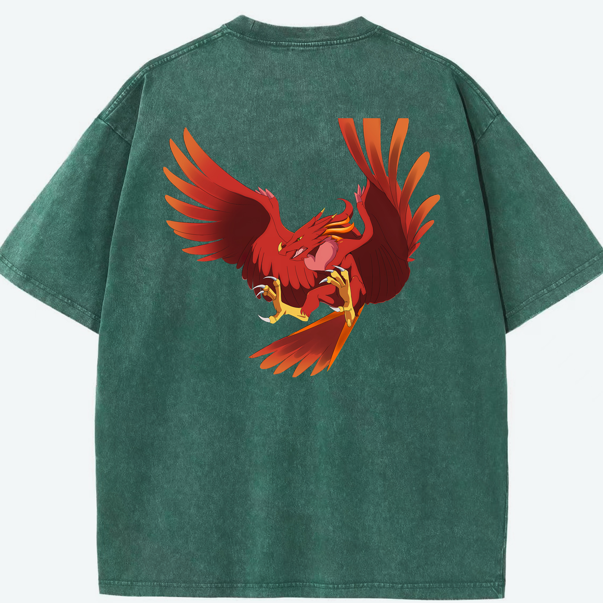 （画像用） Digimon デジタルモンスター/デジモン 綿100% ヴィンテージ風 半袖Tシャツ（背面プリント）